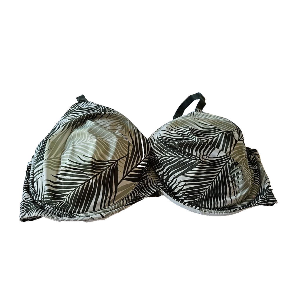 Kindly Yours Sustainable Green Palm Leaves Full Figure Underwire Bra Size 40DD
